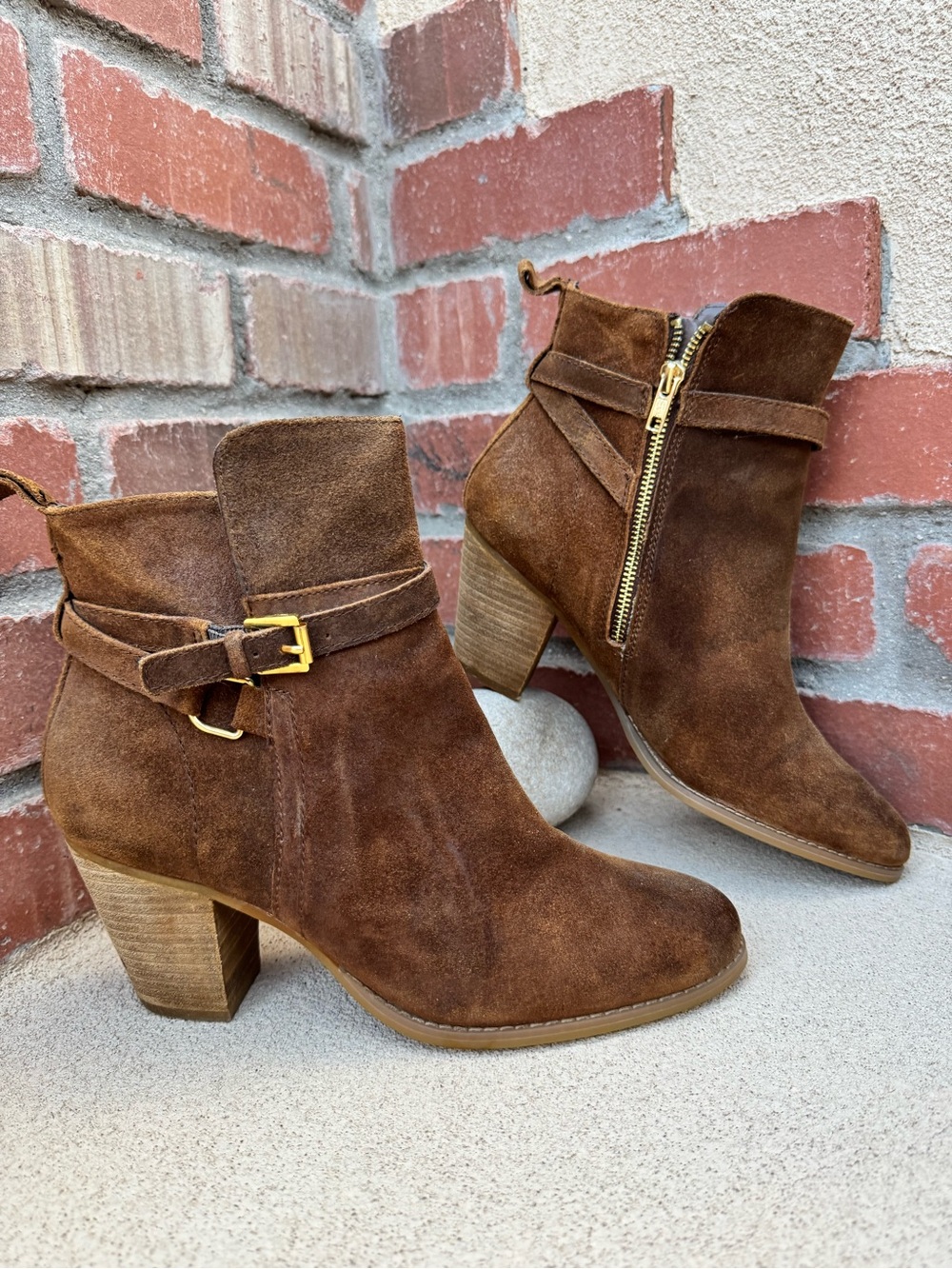 Lauren Ralph Lauren Macie Suede Ankle Boots Sz 10B
